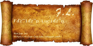 Fülöp Lucián névjegykártya