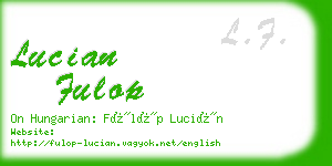 lucian fulop business card